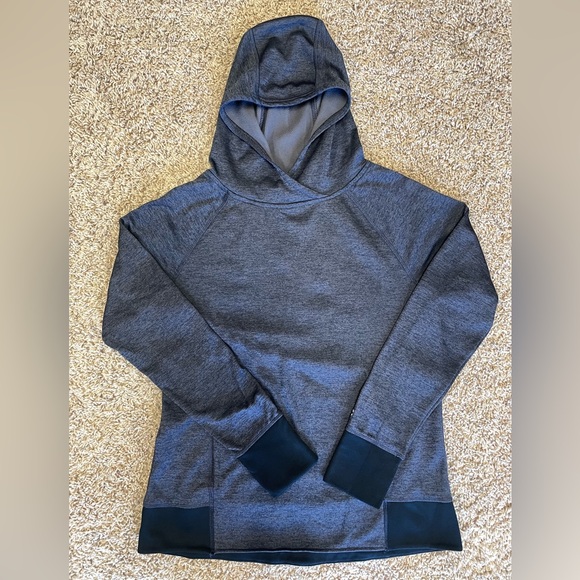 Women's Champion Lightweight Grey/Black Hooded Sweatshirt Size Medium - Picture 1 of 6